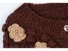 French Lazy Style Chunky Knit Cardigan with 3D Floral Crochet - Age-Reducing Autumn/Winter Sweater Coat