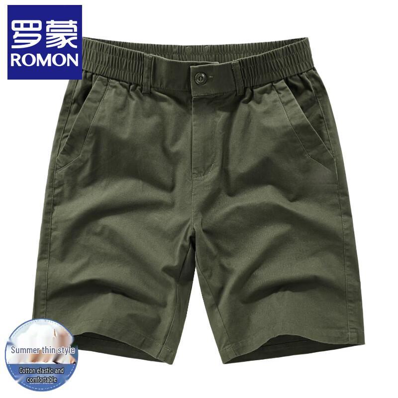 Romon Men's Loose Fit Stretch Casual Knee-Length Shorts