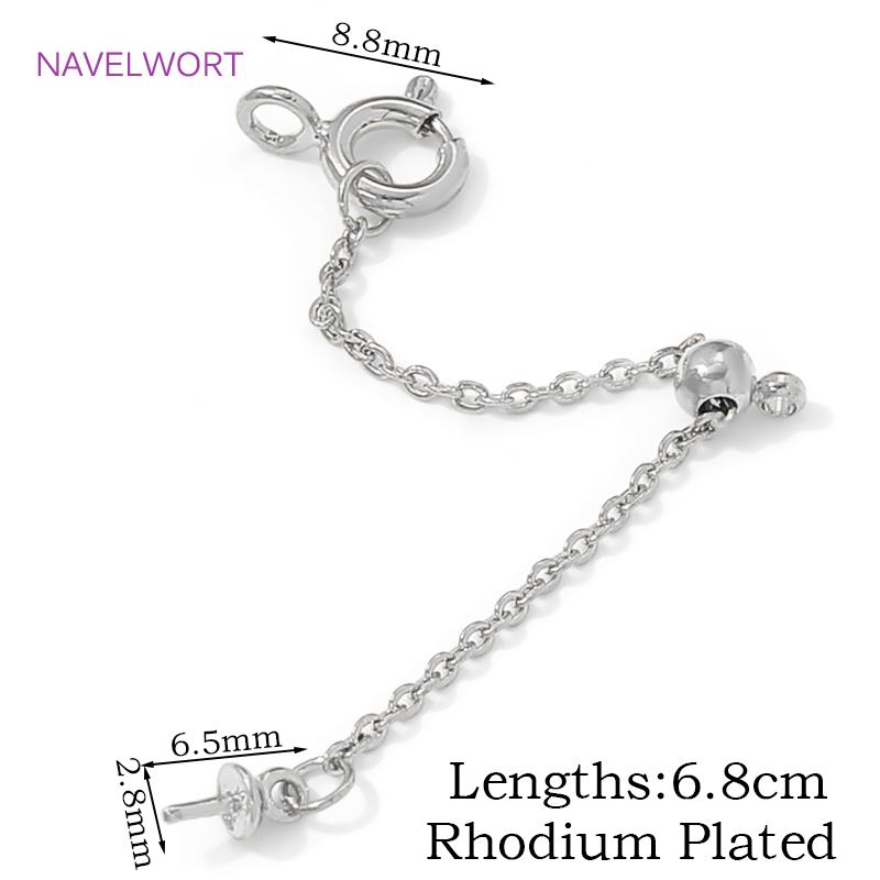 

2/4Pcs Adjustable Extension Chain 18K Gold Plated Brass Extended Tail Chains With Spring Clasps For DIY Jewelry Making Supplies 2 pieces