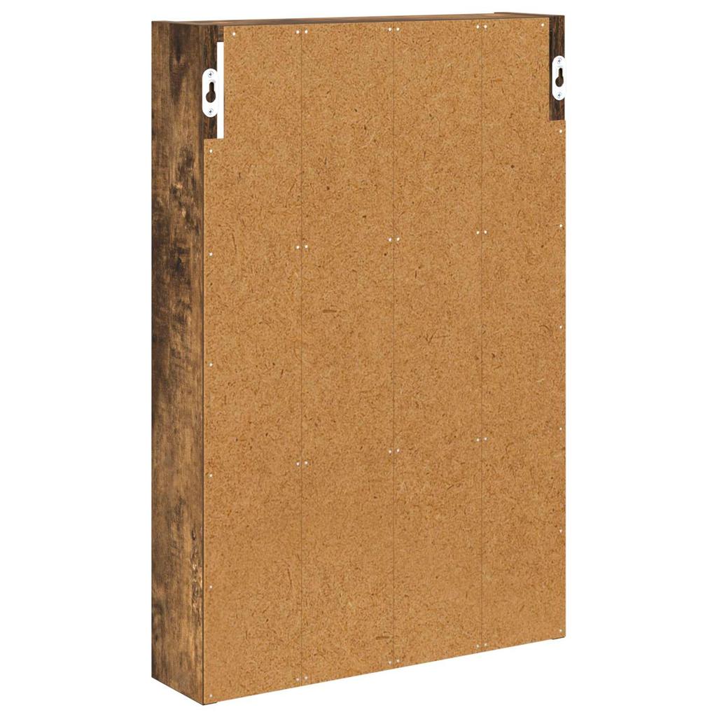 Bathroom Wall Cabinet Smoked Oak 40 X 10 X 60.5 Cm