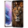 The Lion Phone Case for Samsung Galaxy S24 S23 S22 S20 S21 FE Ultra S24 S23 S10 S10E S9 S8 Plus 5G Transparent Shell Capas Bags