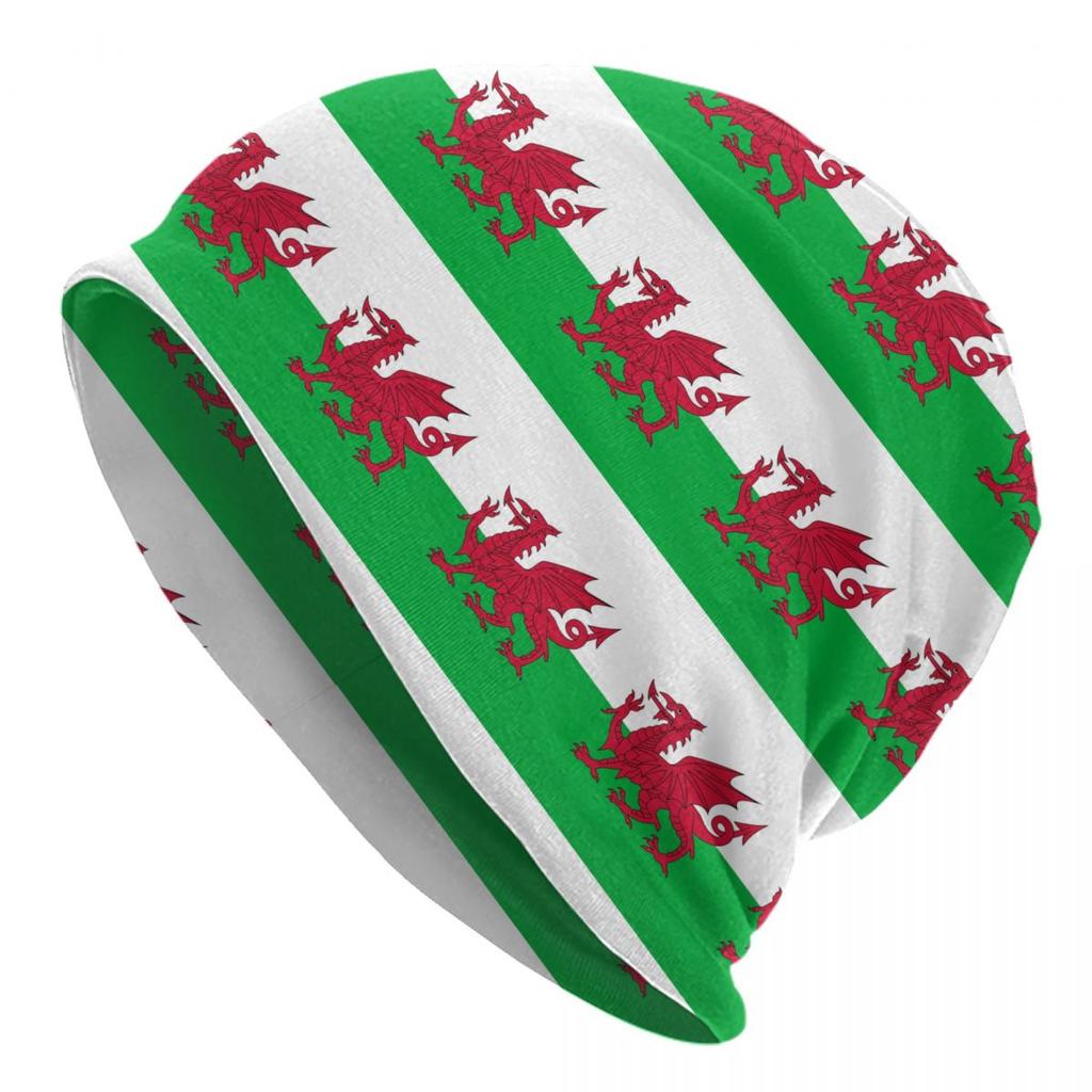 Flag Of Wales Skullies Beanies Caps Winter Warm Knitted Hat Men Women Hip Hop Adult Welsh Dragon Bonnet Hats Outdoor Ski Cap