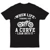 When Life Throws You A Curve Lean Into It Unisexs Oversized Unisexs T Shirt DP1Pr
