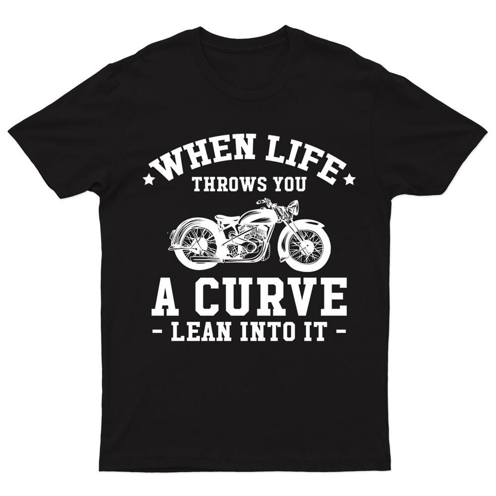 When Life Throws You A Curve Lean Into It Unisexs Oversized Unisexs T Shirt DP1Pr