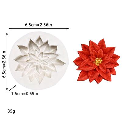 1pc Christmas Holly Leaves Fruit Shape Silicone Mold Handmade Fondant Chocolate Cookie Cake Mold Decorative Ornament Molds