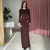 2025 European/American Bodycon Sheath Dress: Solid Color, Long Sleeve, Round Neck, Button & Pleated Details