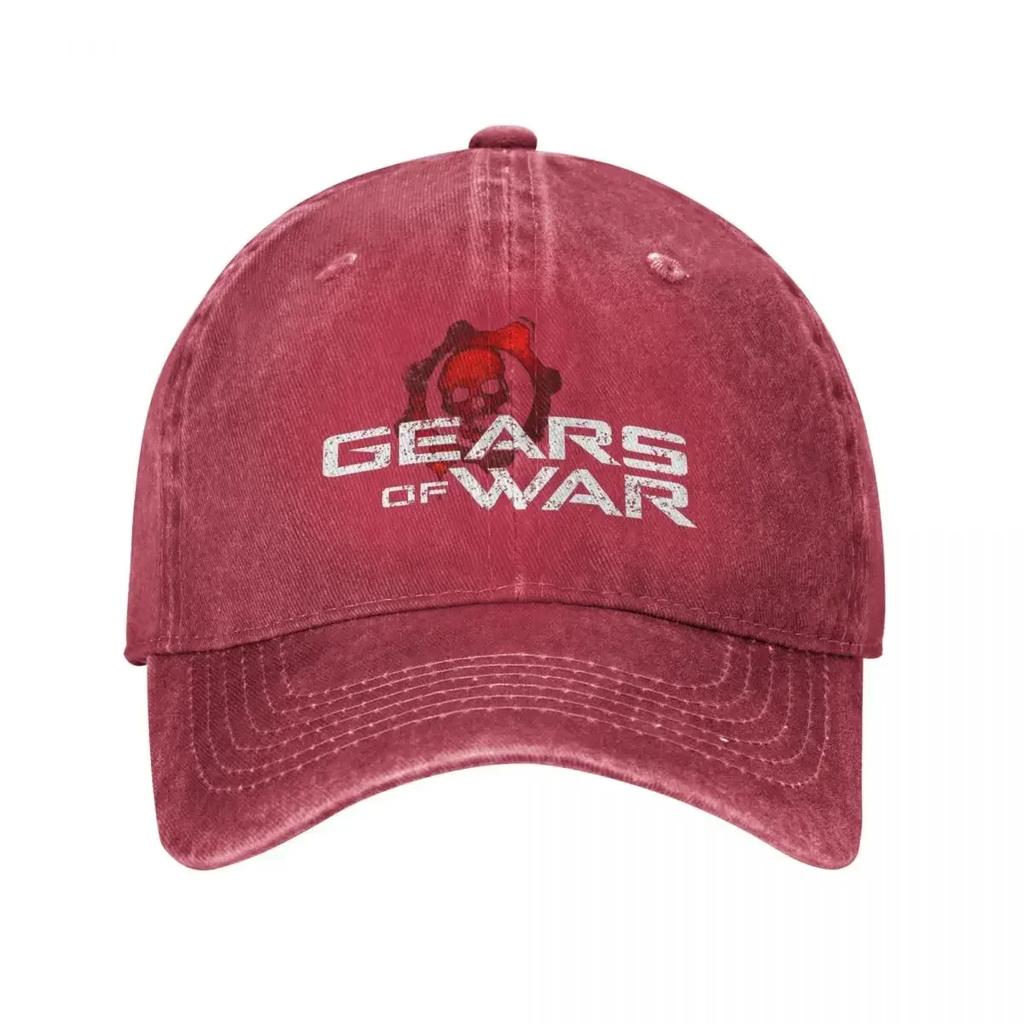 Gears Of Wars Unisex Baseball Caps Shotting Game Crimson Omen Distressed Cotton Hats Outdoor Running Golf Adjustable Headwear