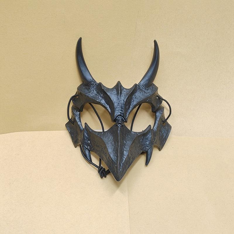 Party Skull Mask Long Teeth Demon Skeleton Half Face Mask Wolf Dragon Tiger Houjuu Nue Mask Cosplay Halloween Costume Props