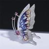 New Elegant Baroque Pearl Natural Shell Zircon Butterfly Brooches for Women Coat Clothing Accessories Pins Creative Corsage