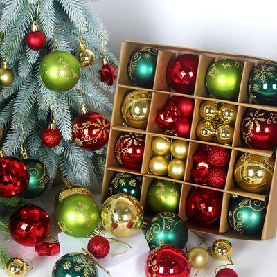 44Pcs/Box Christmas Balls Decoration Pendant Xmas Tree Hanging Balls Ornament Party Home Room Decor Navidad New Year 2025 Gifts