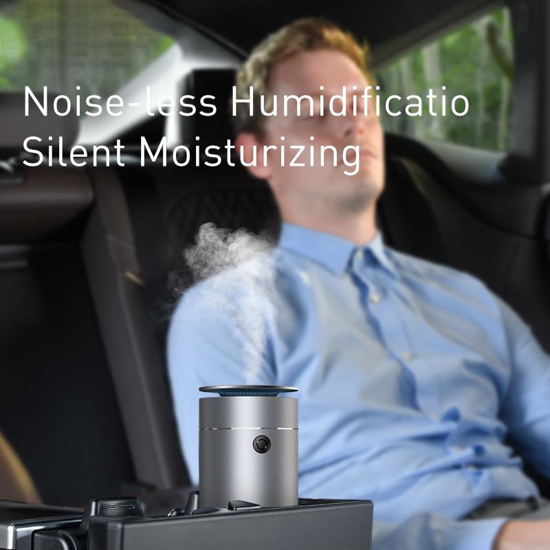 Car Diffuser Humidifier Auto Air Purifier with LED Light Aroma Aromatherapy Air Freshener for Vehicle Interior