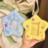 Cute Photocard Holder Keychain Aesthetic Star Photo Card Sleeve Display Keyring Pastel Idol Collection Fan Gift Accessories