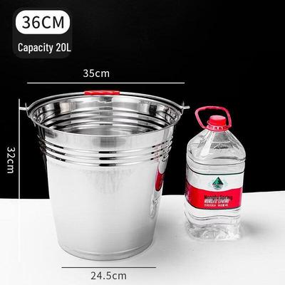 ZISIZ Portable Stainless Steel Water Ice Bucket