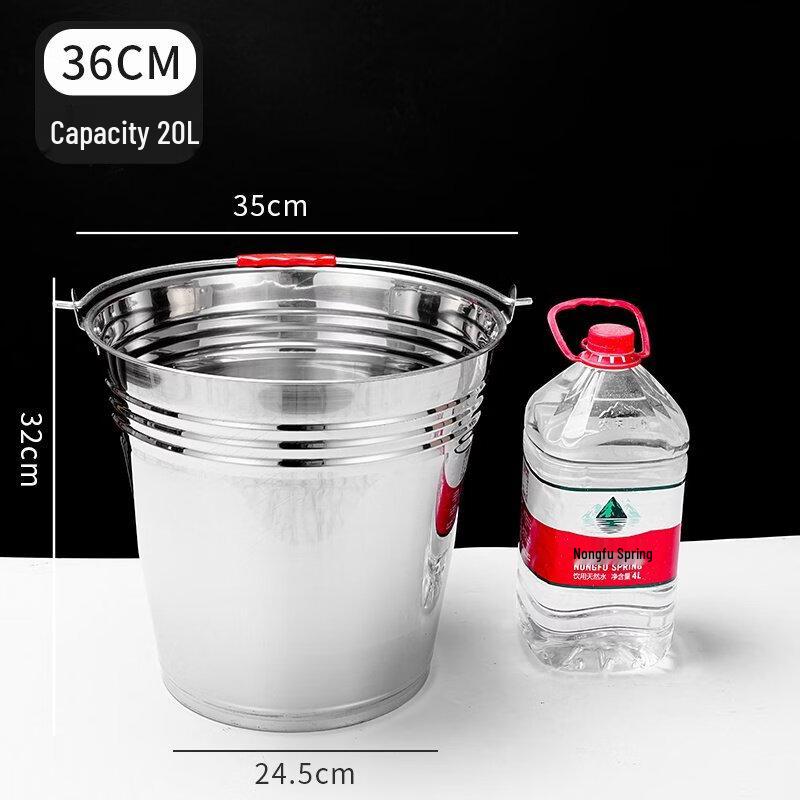 ZISIZ Portable Stainless Steel Water Ice Bucket