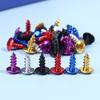 30Pcs/Pack M5*12Mm Universal Aluminum Alloy Motorcycle Cross Head Self Tapping Bolts Screws Nut Round Head Thread Diameter