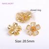 Trendy 18K Gold Plated Pearl Clasps For Necklace Making Accessory,Brass Inlaid Zircon Leaf Pearl Clasps DIY Jewelry Findings
