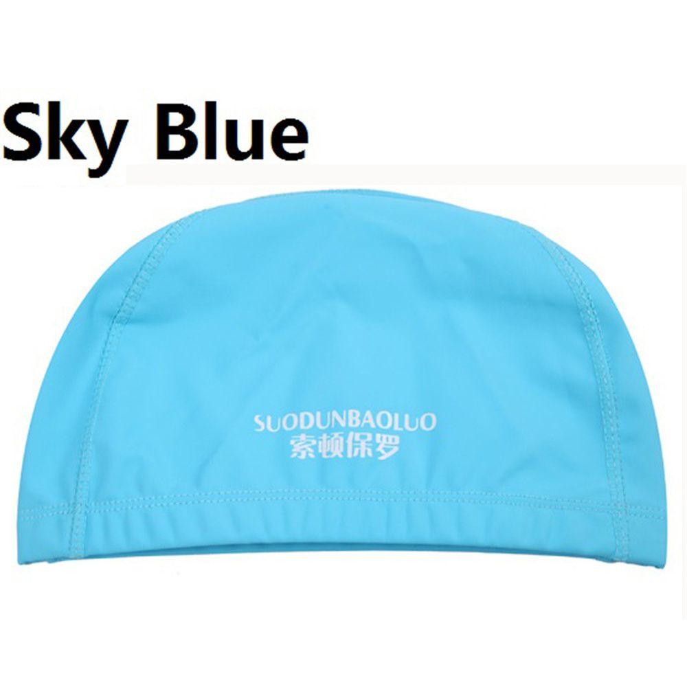 Free size Non-Slip PU Fabric Waterproof Swim Cap Swimming Caps Swim Pool Hat Elastic Swimming Caps