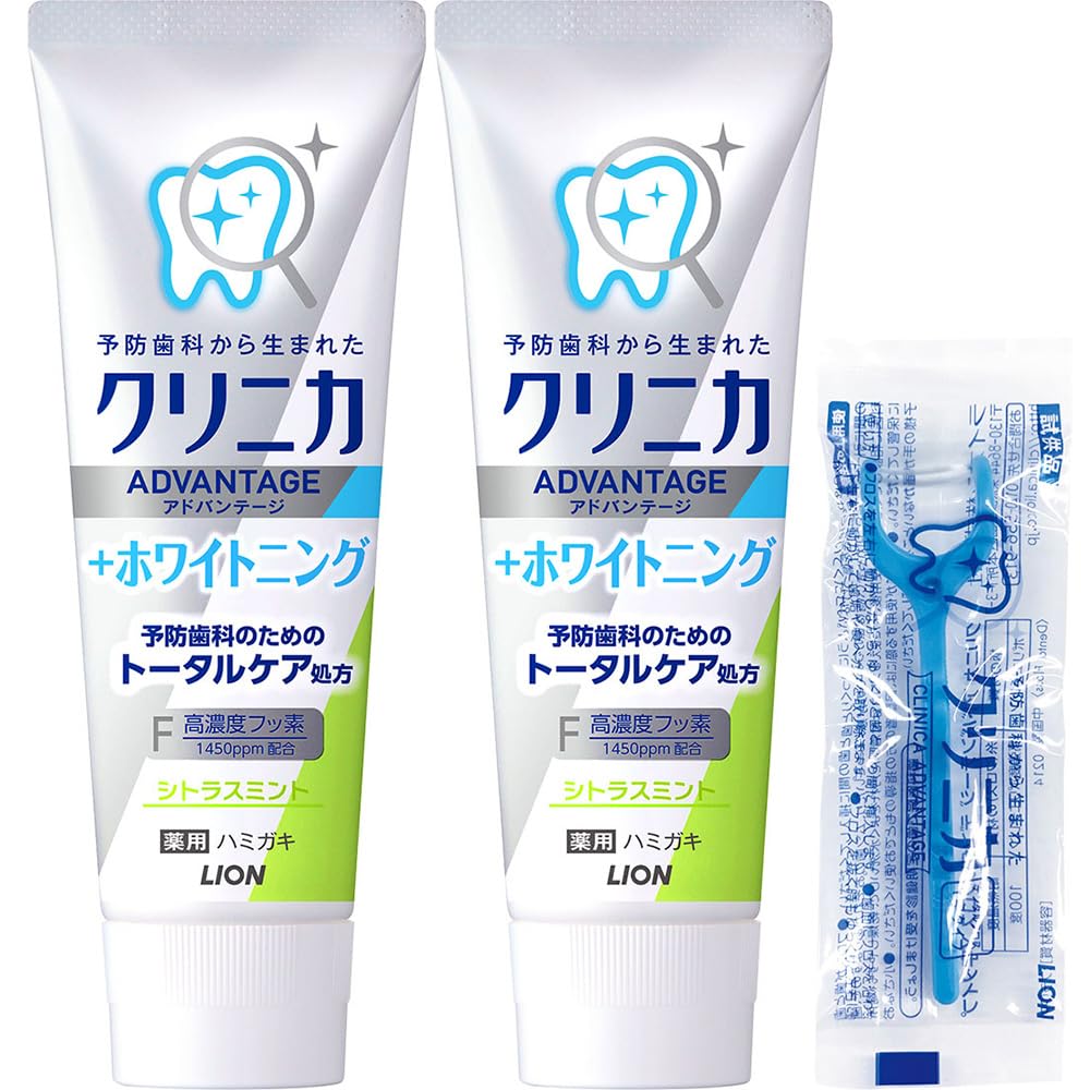 

Clinica Advantage [Quasi-drug] + Whitening Toothpaste Citrus Mint 130g x 2 + Floss