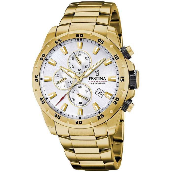 Montre Homme - Festina - F20541/1 - Chrono Sport - Cadran acier 45.05mm - Etanche 100m