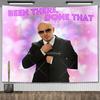 Mr Worldwide Dice To Live Laugh Love Telo da Parete MR 305 Pitbull Meme Telo da Parete Grande Tessuto Appeso a Parete Teli Tappetini Yoga