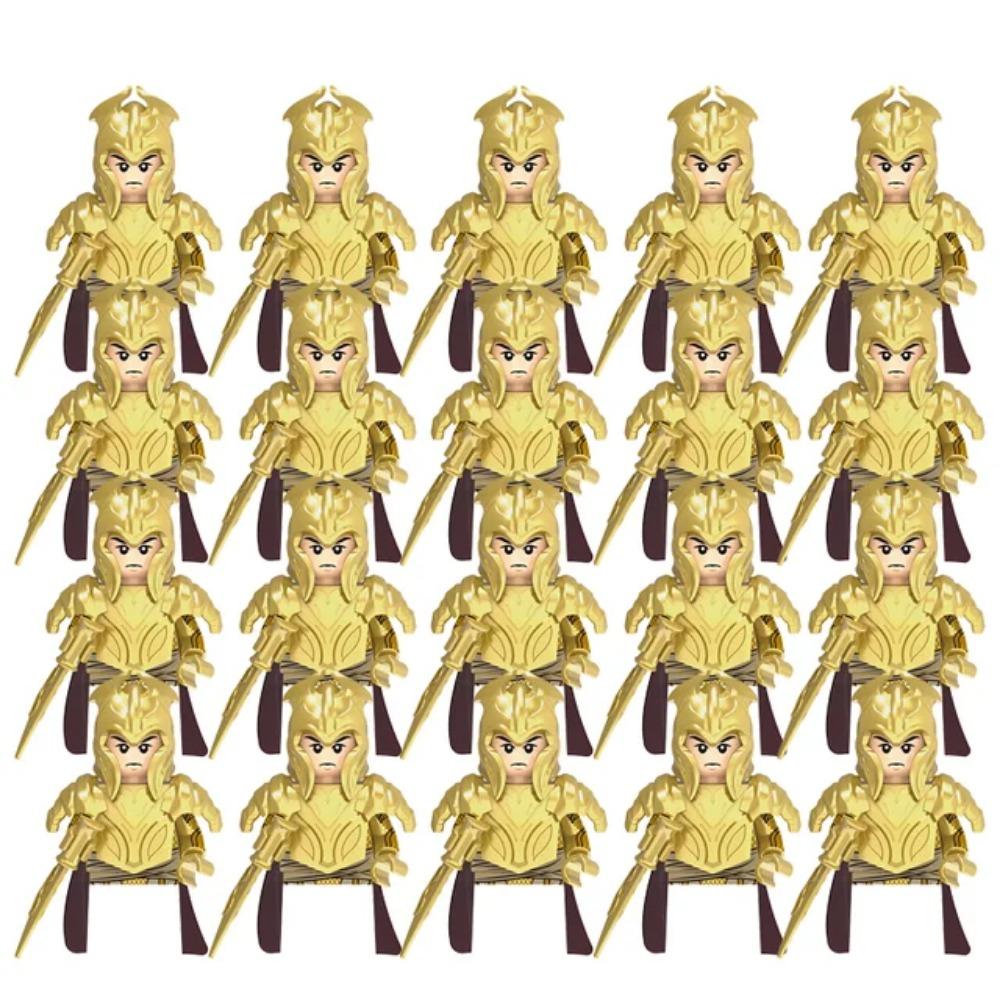 

12СМ 20шт Средневековый Военный Лорд Эльфийской Гвардии Армия Орки Гномы Воины Властелин Колец Дети Мини Сборные Фигурки из Строительных Блоков