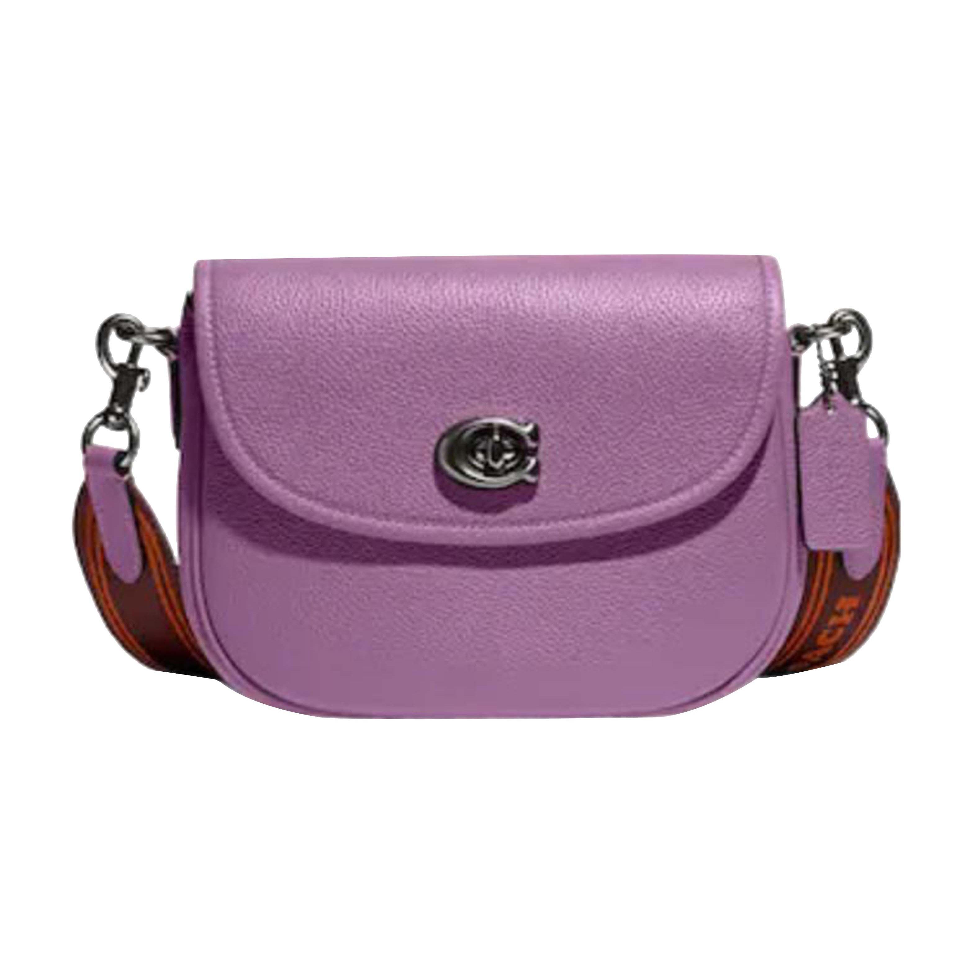 Coach Willow Turnlock Closure Shoulder Crossbody Bag Small Women bags Orchid-Purple CA094-V5RGM Basic Set (Bag+Dust Bag)