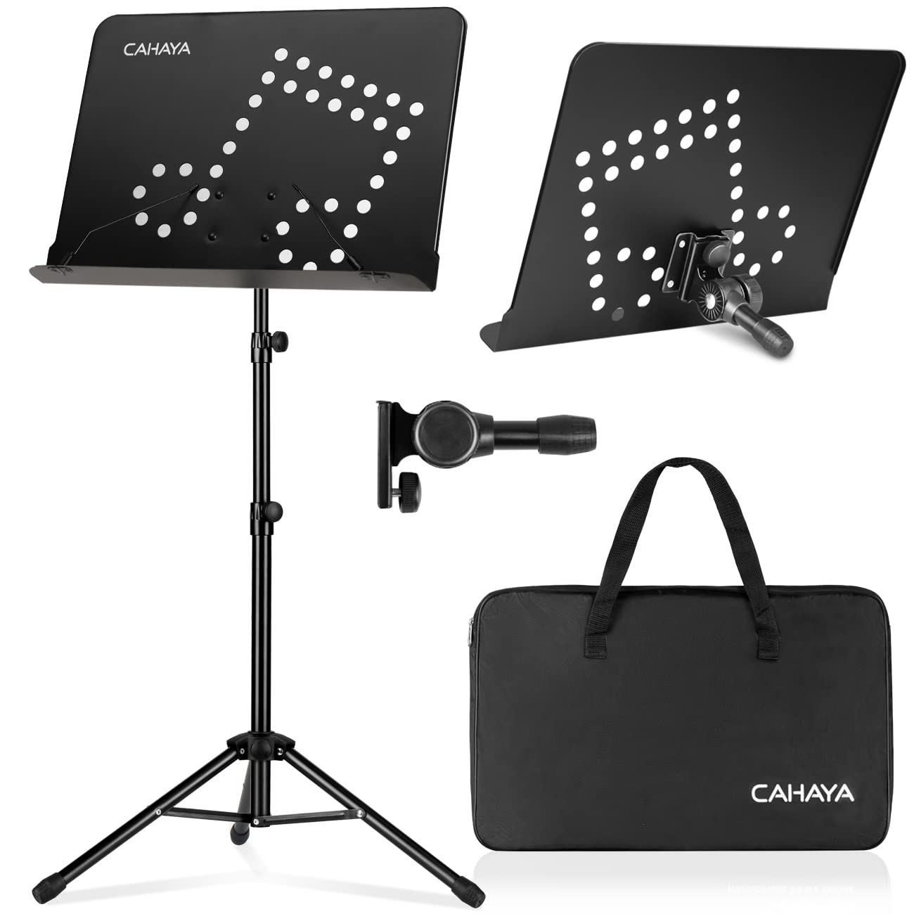 

CAHAYA [Note Edition] Folding Music Stand, Desktop Writing Stand (Product Number: 007958624-0001) Dual-Function Music Stand, Reading Stand, Projector