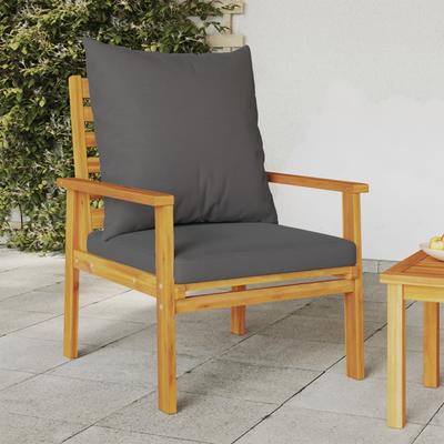 Vidaxl Garden Chairs, 2 Pcs, With Cushions, Solid Acacia Wood
