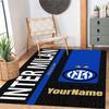 Inter Milan Personalized Text Area Rug Perfect for Dining Room Entryway Bedrooms Hallway Antislip Carpet Decorate Offices