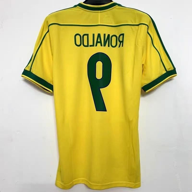 1994-04 Classic Retro Brazilian Jersey No. 9 and No. 10 Ronaldo Jersey Quick-drying Breathable Football Jersey