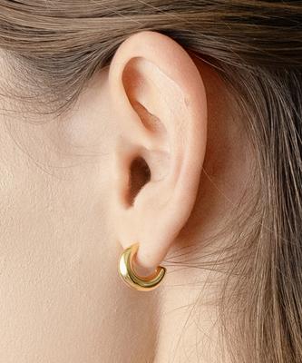 Has Hdm023 Classic Small Hoop Earrings (2Colors)