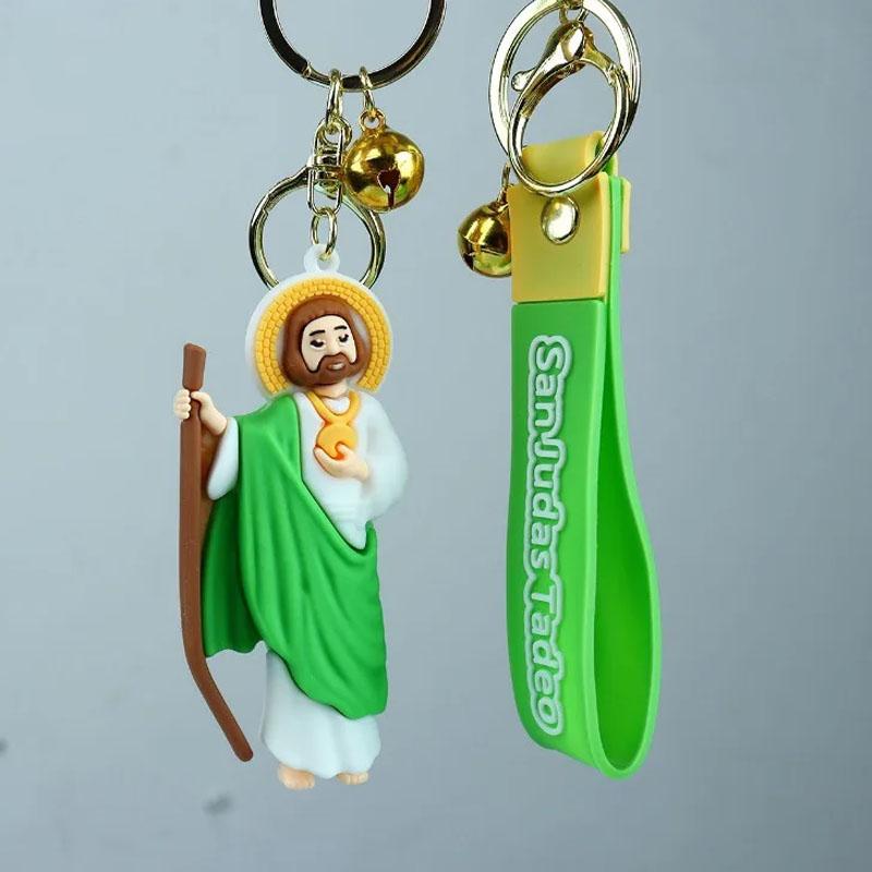 Jesus Virgen De Guadalupe Anime Keychain Foreign Backpack Pendant Friends Holiday Gift Christian Catholic