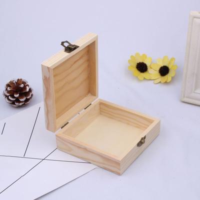 Schmuckkästchen aus unlackiertem Holz, platzsparendes Schmuckkästchen für Ringe und Ohrringe für den Tisch