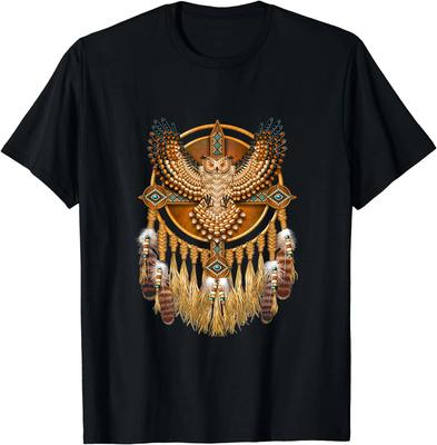 Native American Tribal Owl Design Gift Idea Premium Tee T-Shirt