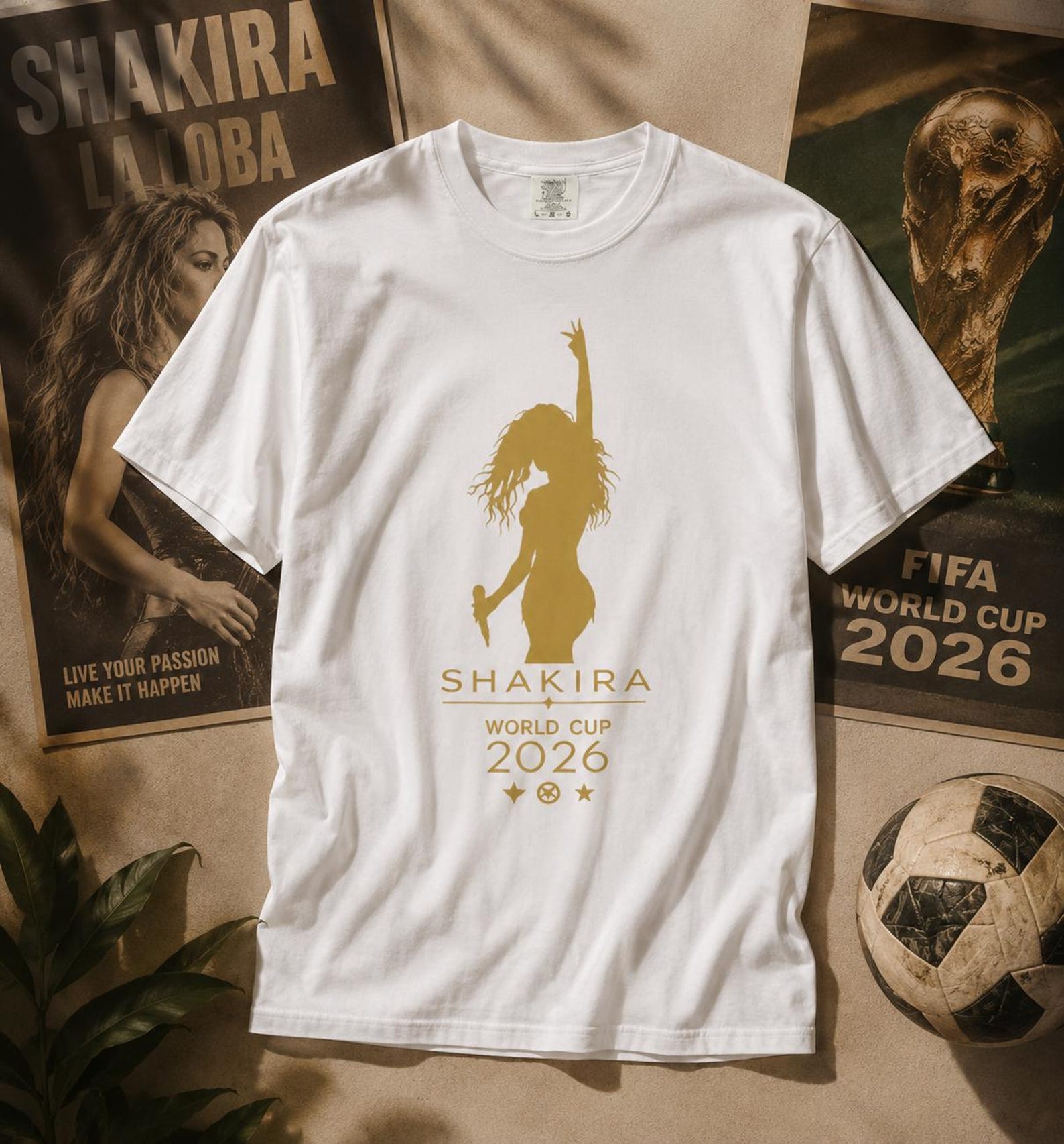 Comfort Colors® Shakira World Cup 2026 Vintage Silhouette Tee I Shakira Dai Dai Concert S