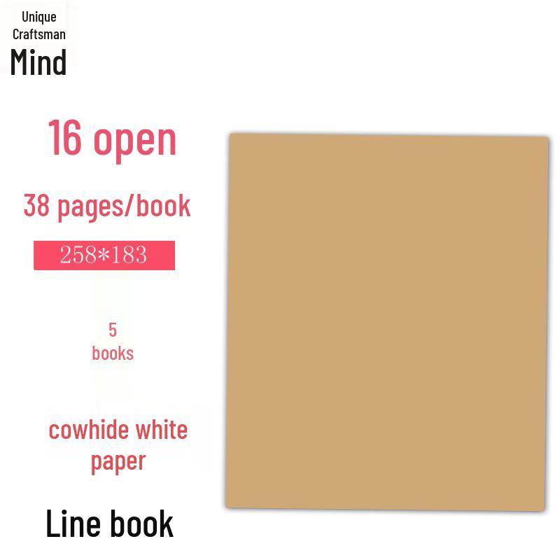 Slim Kraft Paper Notebooks - A4/A5 Lined & Blank, B5 Grid, for Students