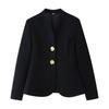 European and American style, new women's clothing, fashionable, woolen cocoon-shaped waist metal buckle decorative coat