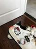 Cute Cartoon Embroidery Parent-Child White Shoes - Girls' and Boys' New Year's Style Versatile Sneakers for Spring 2026.
