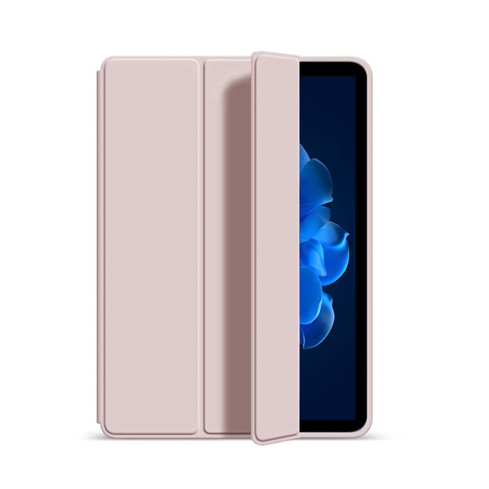 

For iPad 10th 11th Generaton Leather Stand Flip Smart Cover, For iPad 10 11 10.9 2022 2025 Soft Silicone Case рожевий