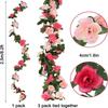 1PC Artificial Flowers Vine 45pcs / 69pcs Rose Fake Flower DIY Wedding Decoration Home Room Decor Wall Hanging Garland Plant