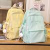 Schoolbag Large Capacity Backpack Women's Simple Versatile Junior High School High School Student School Bag Korean Travel Backpack Women's Bag
