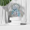 2D Flat Wolf Dreamcatcher Decor DIY Desktop Diamond Art Kits Animal Special Shaped Diamond Painting Craft Ornament for Home
