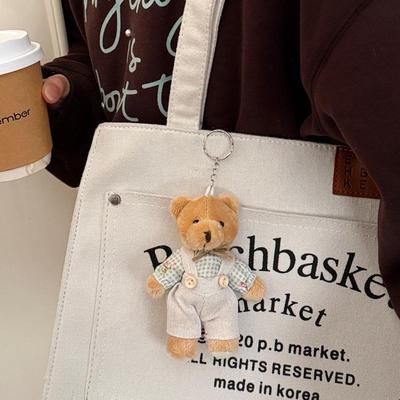 Süßer Cartoon-Bär Schlüsselanhänger Kawaii Kleiner Bär Plüschtier Spielzeug Hängende Verzierung Taschendekoration Paar Anhänger Zubehör Geschenke