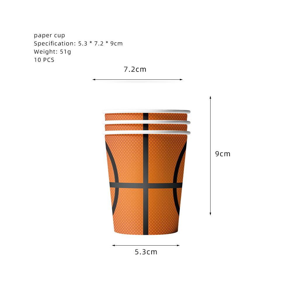 Basketball Theme Birthday Party Decoration And Arrangement Props Only Paper Plates, Paper Cups, Paper Towels, Flags, Banners, Tablecloths