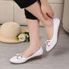 Women's Shoes with Bow Wedge Heel Ladies Pumps Medium Heels Round Toe Beau Today On Offer Korean Style Elegant Dress Vacation 39