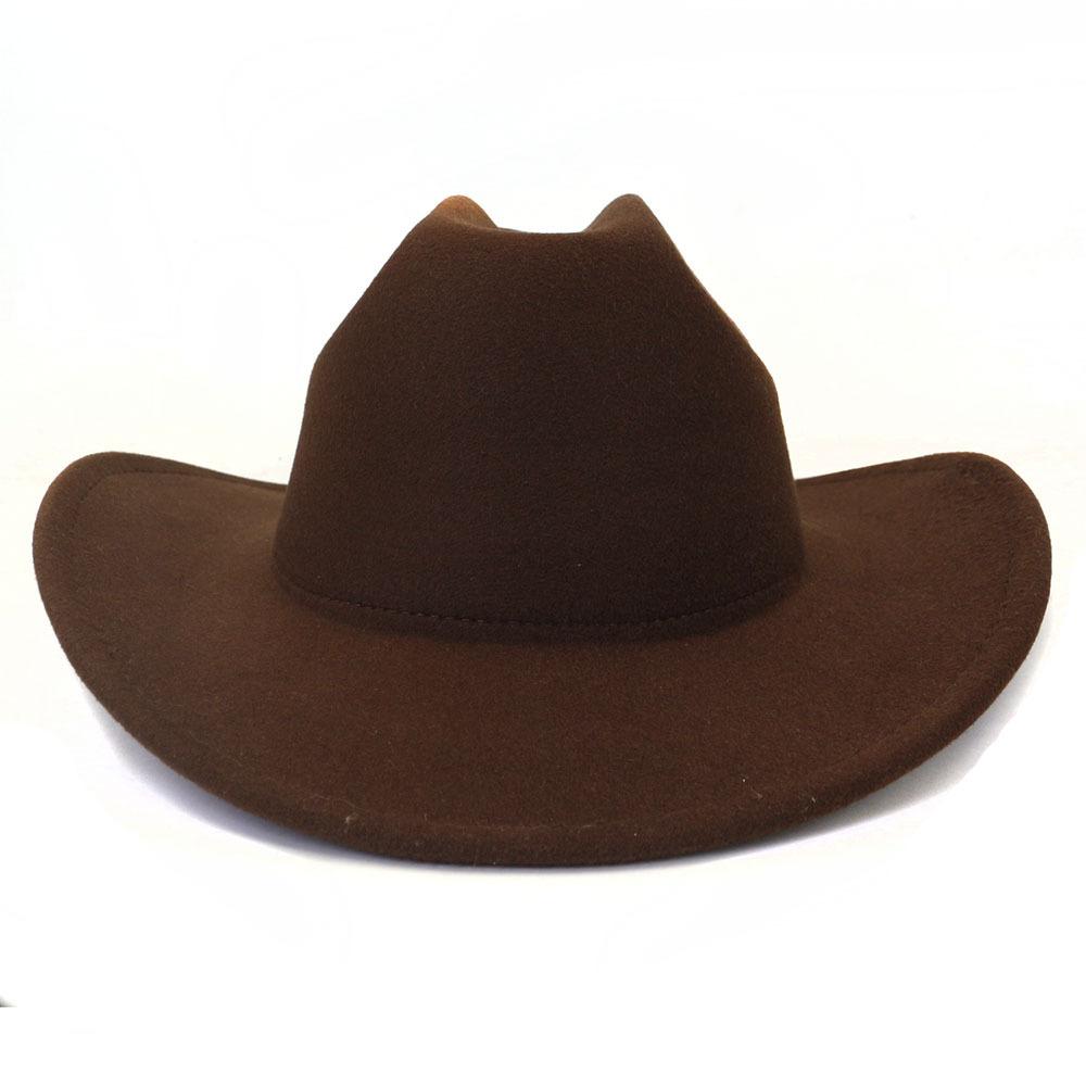 Yeni kadın erkek Yapay Yün Batı kovboy şapkası Kış Sonbahar Beyefendi Caz ​​Cowgirl Şapka Cloche Sombrero Kapaklar