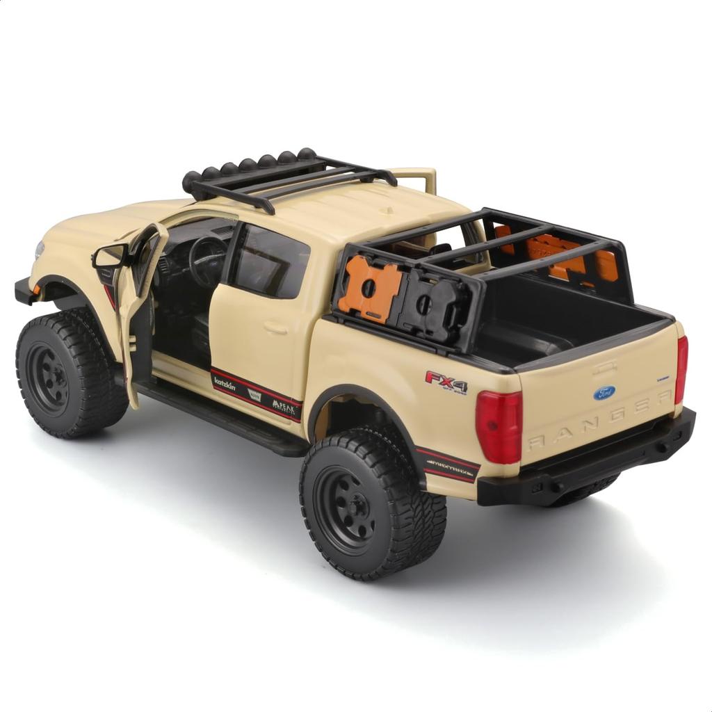 Maisto 1/27 Scale Ford Wrangler 2019 Sand Custom Off-Road Series / Diecast Model Car, Finished Model 32540