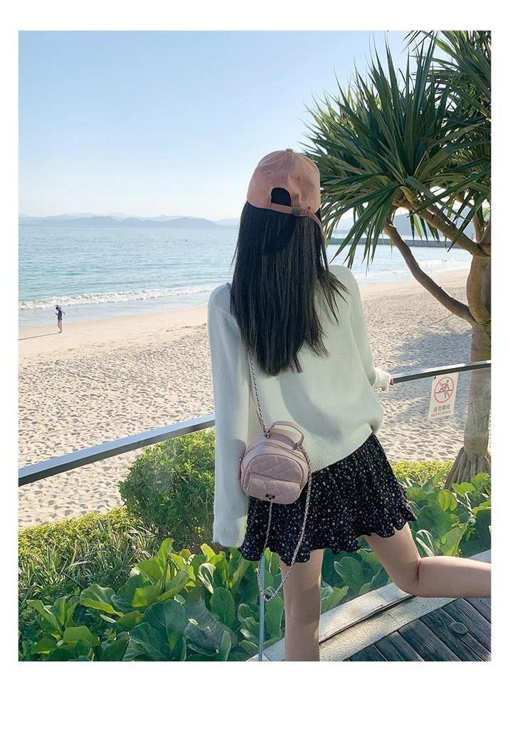 Korean Round Neck Knit Cardigan - Spring/Autumn 2025 - Fresh Gentle Solid Color Women's Jacket