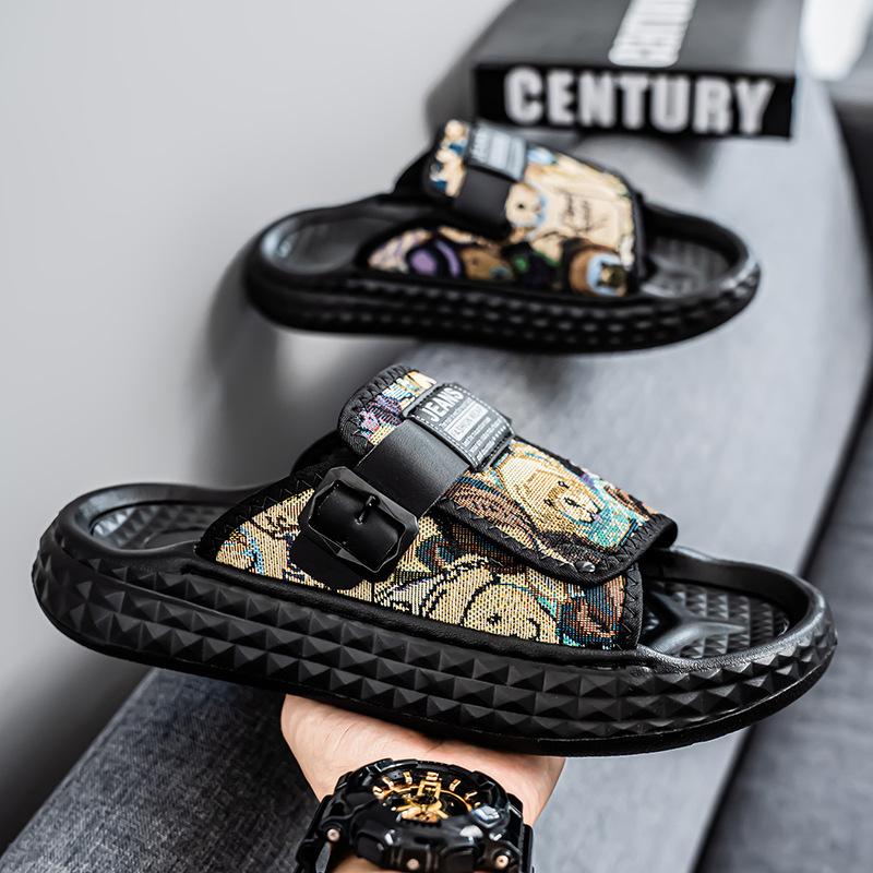Slippers Men's Summer New Outdoor Leisure Sports Lightweight Large Size One-word Drag
