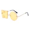 No Rimless Vintage Punk Irregular Sunglasses Women For Men Luxury Brand Designer Sun Glasses Popular Hip Hop Oversized Shades